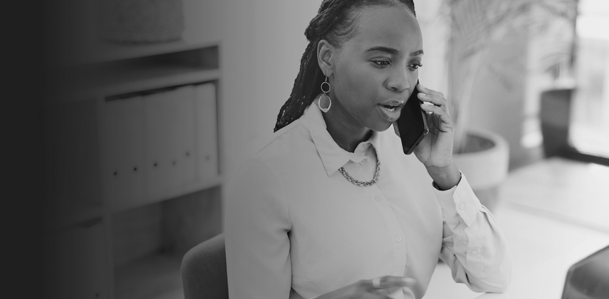 Healthcare professional on the phone.